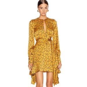 Jonathan Simkhai Hammered Silk Keyhole Tie-Front